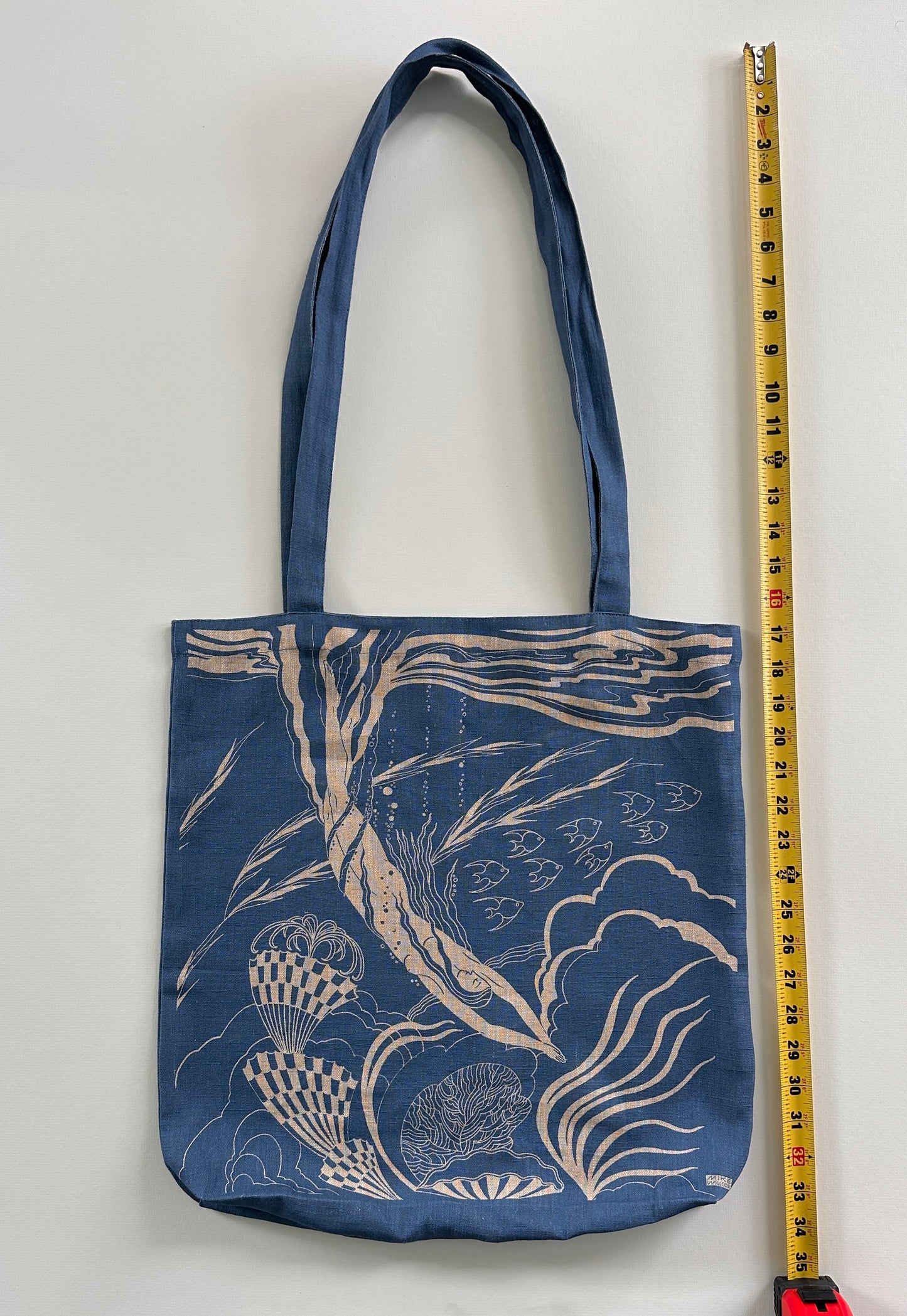 Freediver Blue Tote Bag