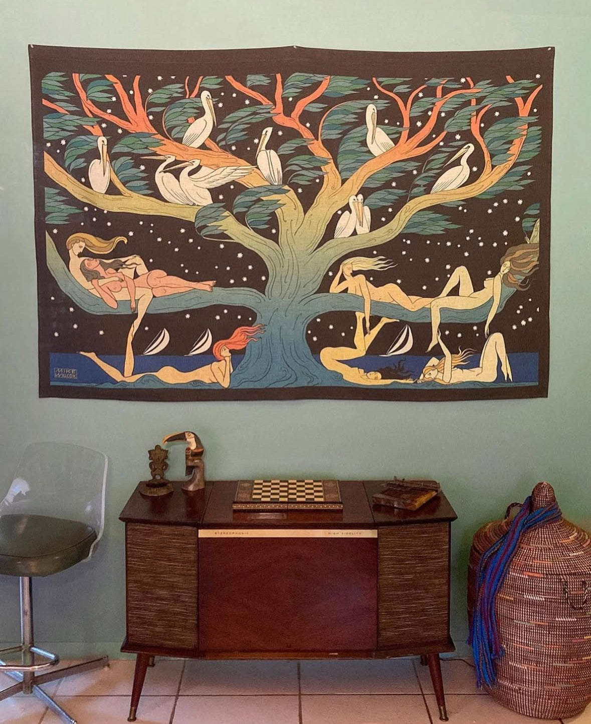 Pelicans & the Pleiades Tapestry