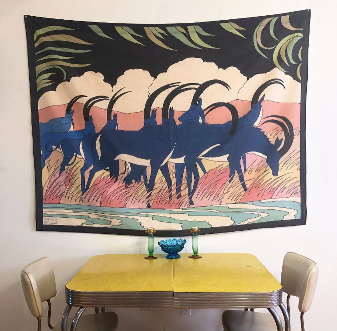 Bluebucks in a Storm Tapestry