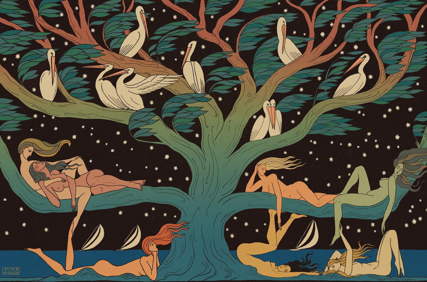 Pelicans & the Pleiades