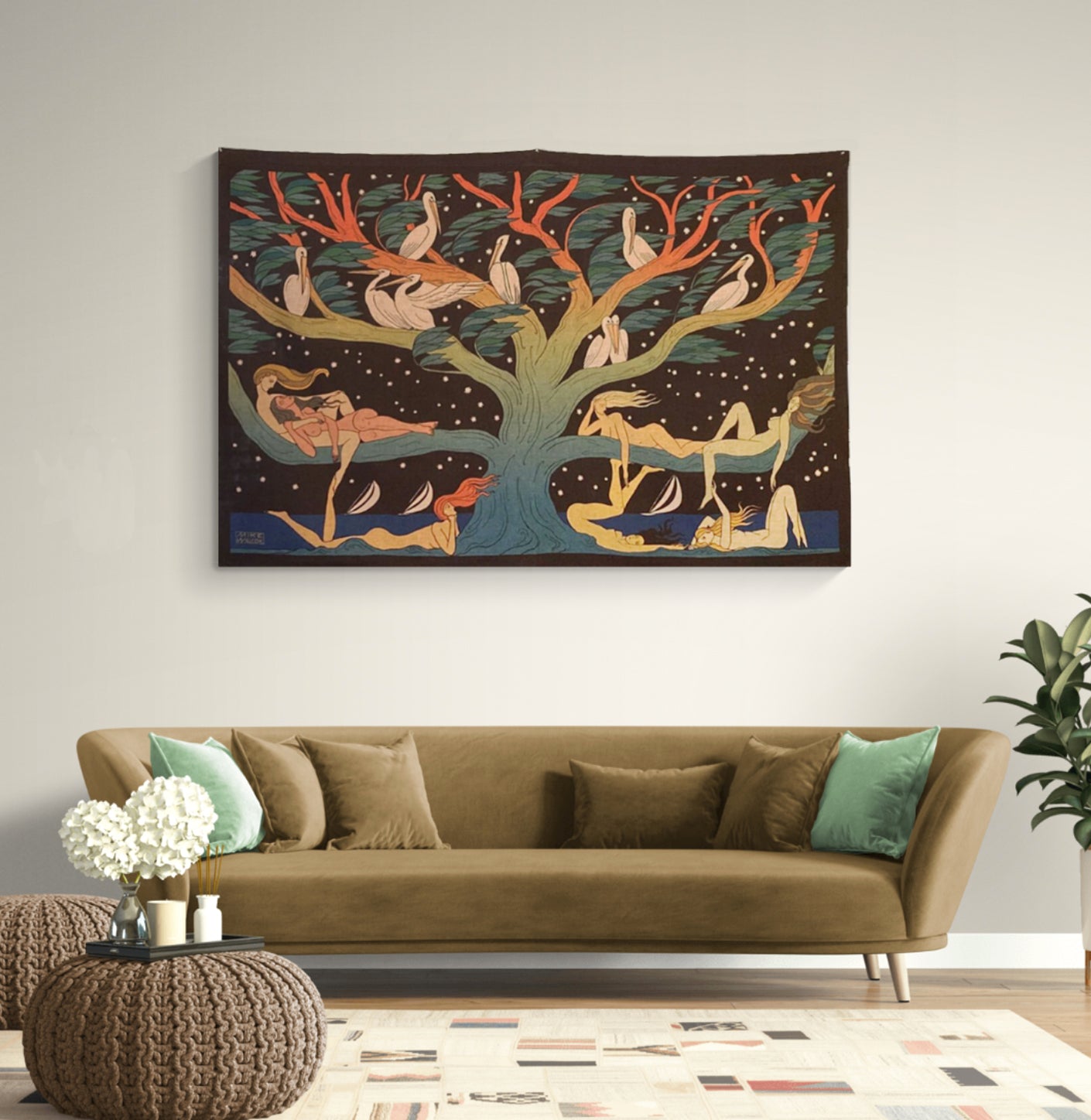 Pelicans & the Pleiades Tapestry