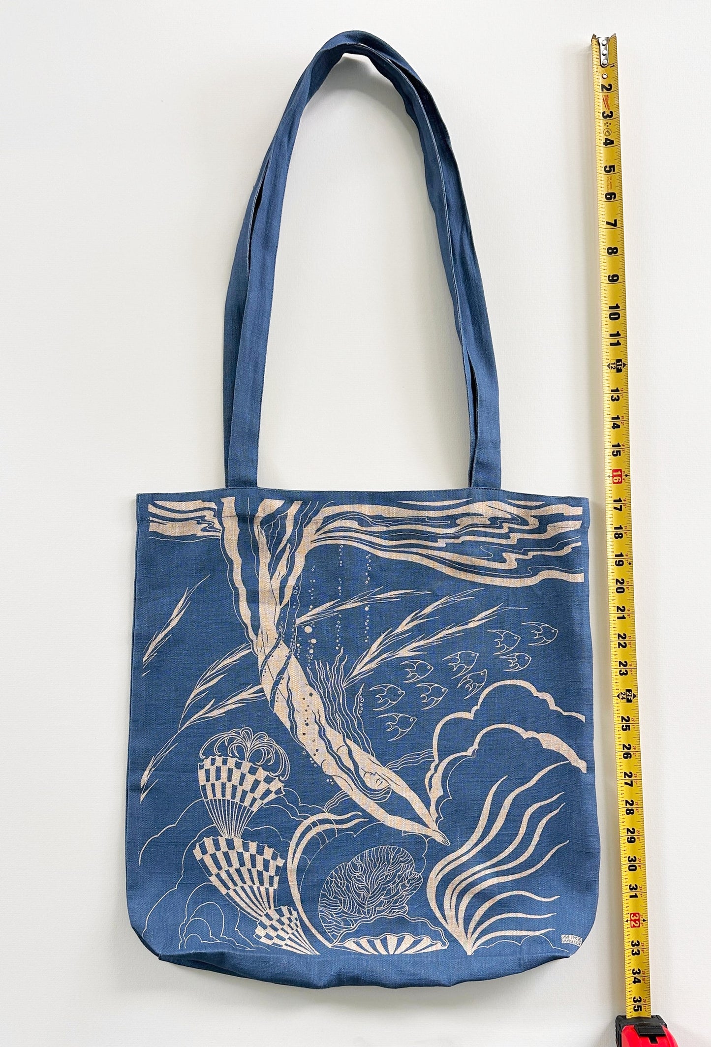 Freediver Blue Tote Bag