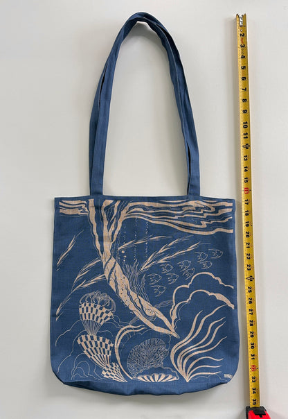Freediver Blue Tote Bag