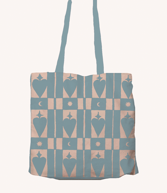 Pegasus Magic Heart - Powder Blue Tote Bag