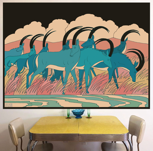 Bluebucks in a Storm Tapestry